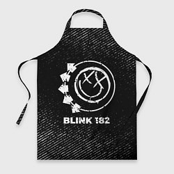 Фартук кулинарный Blink 182 с потертостями на темном фоне, цвет: 3D-принт