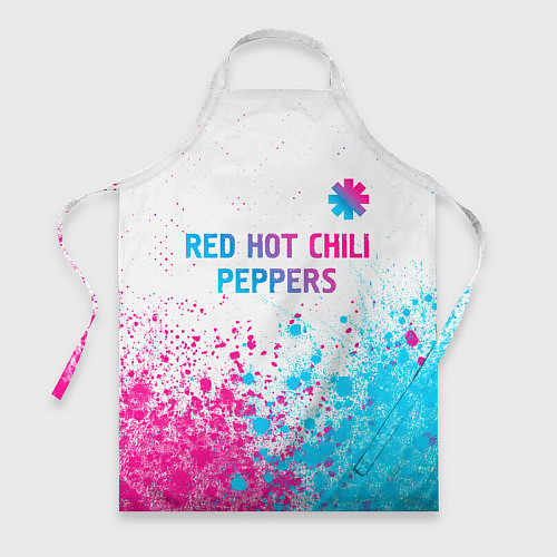 Фартук Red Hot Chili Peppers neon gradient style: символ / 3D-принт – фото 1