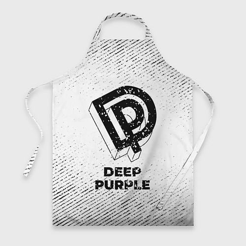 Фартук Deep Purple с потертостями на светлом фоне / 3D-принт – фото 1