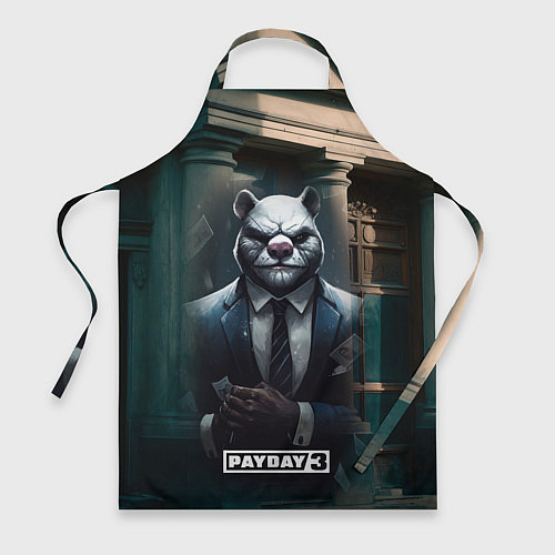 Фартук Payday 3 white bear / 3D-принт – фото 1