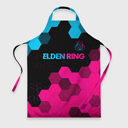 Фартук кулинарный Elden Ring - neon gradient: символ сверху, цвет: 3D-принт