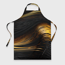 Фартук кулинарный Black gold waves, цвет: 3D-принт
