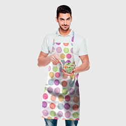 Фартук кулинарный Цветные кружочки, цвет: 3D-принт — фото 2