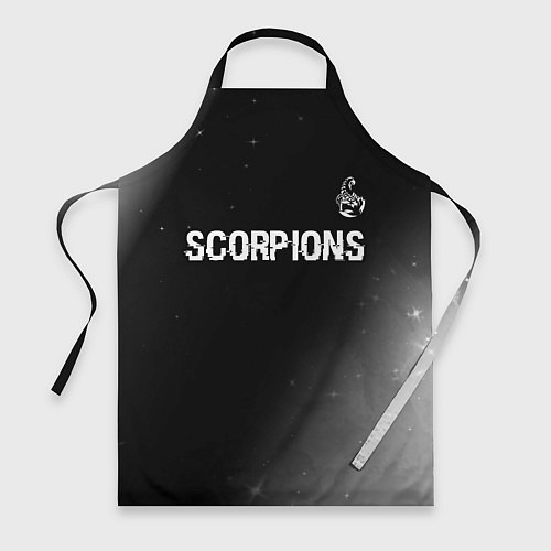 Фартук Scorpions glitch на темном фоне: символ сверху / 3D-принт – фото 1