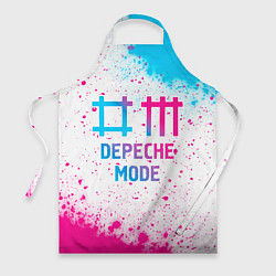 Фартук кулинарный Depeche Mode neon gradient style, цвет: 3D-принт