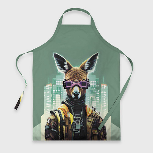 Фартук Cool kangaroo - cyberpunk / 3D-принт – фото 1