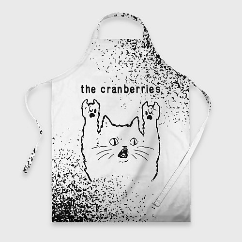 Фартук The Cranberries рок кот на светлом фоне / 3D-принт – фото 1