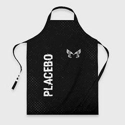 Фартук кулинарный Placebo glitch на темном фоне: надпись, символ, цвет: 3D-принт