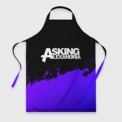 Фартук кулинарный Asking Alexandria purple grunge, цвет: 3D-принт