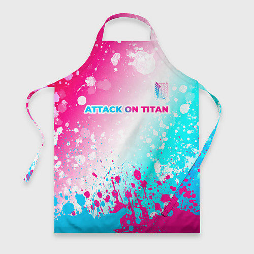 Фартук Attack on Titan neon gradient style: символ сверху / 3D-принт – фото 1