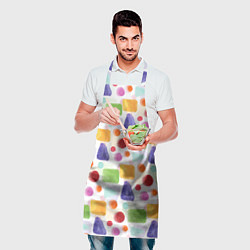 Фартук кулинарный Разноцветные фигурки, цвет: 3D-принт — фото 2