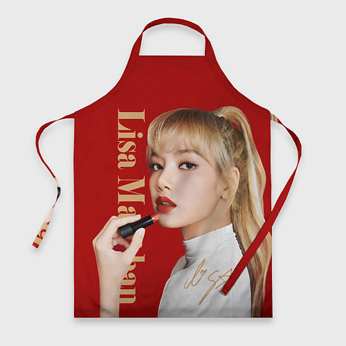 Фартук Blackpink Lisa paints lips / 3D-принт – фото 1