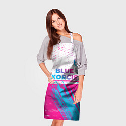 Фартук кулинарный Blue Exorcist neon gradient style: символ сверху, цвет: 3D-принт — фото 2