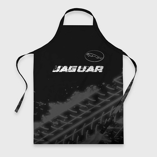 Фартук Jaguar speed на темном фоне со следами шин: символ / 3D-принт – фото 1