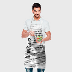 Фартук кулинарный Blink 182 glitch на светлом фоне: надпись, символ, цвет: 3D-принт — фото 2