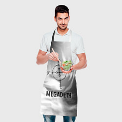 Фартук кулинарный Megadeth glitch на светлом фоне, цвет: 3D-принт — фото 2