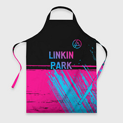 Фартук кулинарный Linkin Park - neon gradient: символ сверху, цвет: 3D-принт