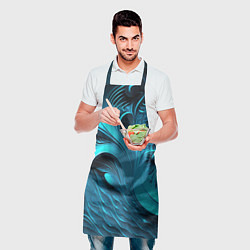 Фартук кулинарный Неоновые объемные узоры, цвет: 3D-принт — фото 2