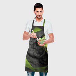 Фартук кулинарный Зеленые абстрактные осколки, цвет: 3D-принт — фото 2