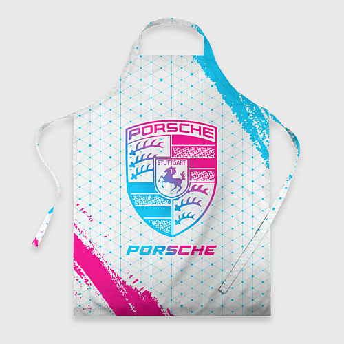 Фартук Porsche neon gradient style / 3D-принт – фото 1