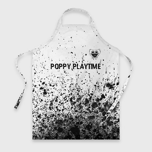 Фартук Poppy Playtime glitch на светлом фоне: символ свер / 3D-принт – фото 1