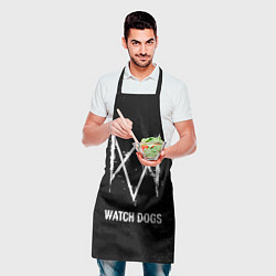 Фартук кулинарный Watch Dogs glitch на темном фоне, цвет: 3D-принт — фото 2