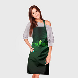 Фартук кулинарный CSGO green logo, цвет: 3D-принт — фото 2