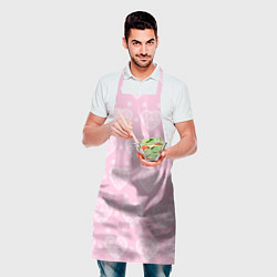 Фартук кулинарный Розовое кружево сердечки, цвет: 3D-принт — фото 2