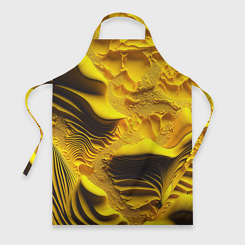 Фартук Желтая объемная текстура / 3D-принт – фото 1