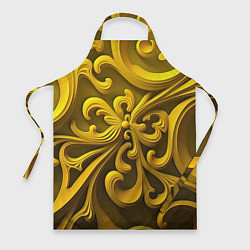 Фартук кулинарный Желтый объемный узор, цвет: 3D-принт