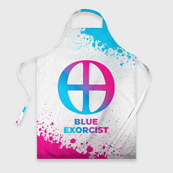 Фартук кулинарный Blue Exorcist neon gradient style, цвет: 3D-принт