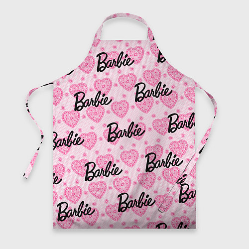 Фартук Логотип Барби и розовое кружево / 3D-принт – фото 1