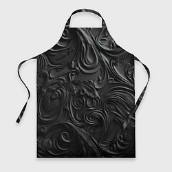 Фартук кулинарный Черная текстура из кожи с узорами, цвет: 3D-принт