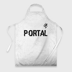 Фартук кулинарный Portal glitch на светлом фоне: символ сверху, цвет: 3D-принт