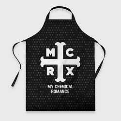 Фартук кулинарный My Chemical Romance glitch на темном фоне, цвет: 3D-принт