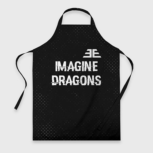 Фартук Imagine Dragons glitch на темном фоне: символ свер / 3D-принт – фото 1