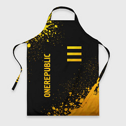 Фартук кулинарный OneRepublic - gold gradient: надпись, символ, цвет: 3D-принт
