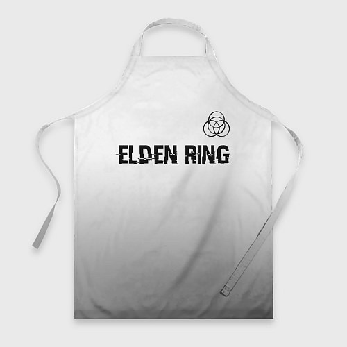 Фартук Elden Ring glitch на светлом фоне: символ сверху / 3D-принт – фото 1
