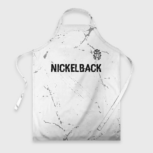 Фартук Nickelback glitch на светлом фоне: символ сверху / 3D-принт – фото 1