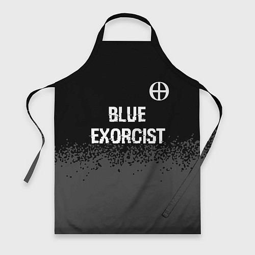 Фартук Blue Exorcist glitch на темном фоне: символ сверху / 3D-принт – фото 1