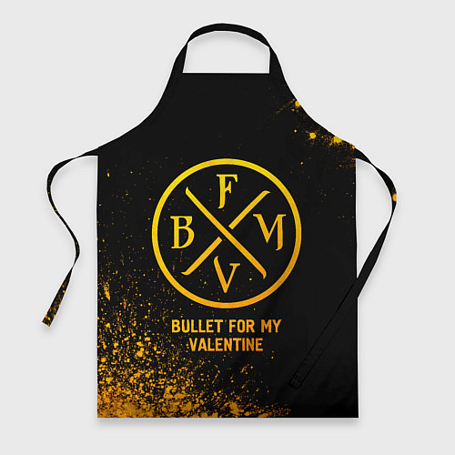 Фартук Bullet For My Valentine - gold gradient / 3D-принт – фото 1