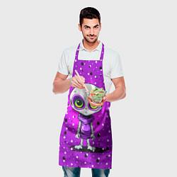 Фартук кулинарный Alien - purple color, цвет: 3D-принт — фото 2