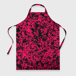 Фартук кулинарный Ярко-розовый пятнистый, цвет: 3D-принт