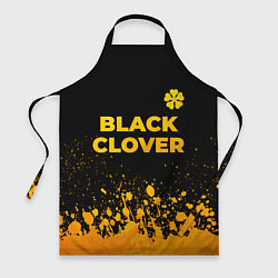 Фартук кулинарный Black Clover - gold gradient: символ сверху, цвет: 3D-принт