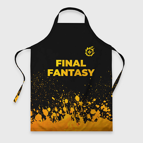 Фартук Final Fantasy - gold gradient: символ сверху / 3D-принт – фото 1
