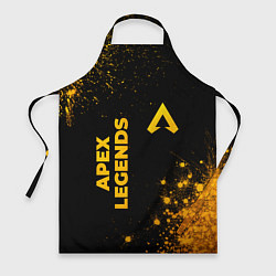 Фартук кулинарный Apex Legends - gold gradient: надпись, символ, цвет: 3D-принт