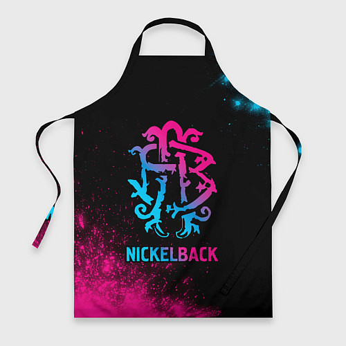 Фартук Nickelback - neon gradient / 3D-принт – фото 1