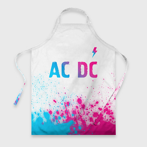 Фартук AC DC neon gradient style: символ сверху / 3D-принт – фото 1