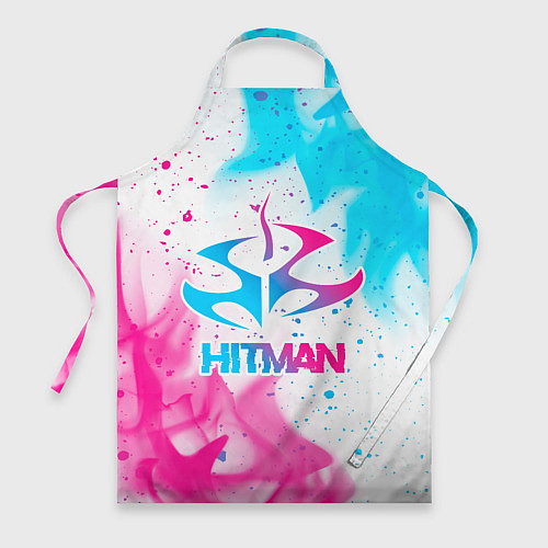 Фартук Hitman neon gradient style / 3D-принт – фото 1