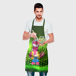 Фартук кулинарный Даг Бравлы зеленый фон, цвет: 3D-принт — фото 2